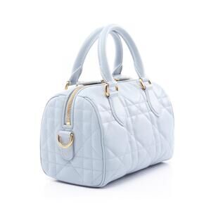 Dior Blue bulk Cannage purchases Leather Handbag Groove